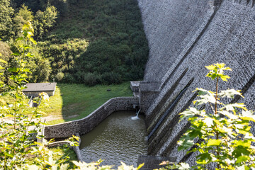 Power Cascade Industrial Dam Water Release in Motion