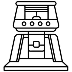 X-ray Machine line art vector