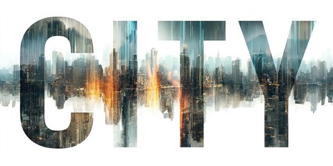 City is a word that is written in a very creative way