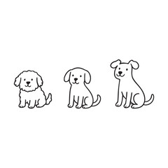 Cute Doodle Dogs. Adorable Animal Friends. International Dog Day