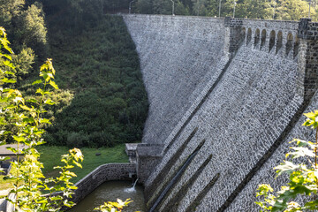 Power Cascade Industrial Dam Water Release in Motion