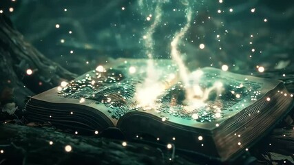 Enchanted book unveils sparkling secrets outdoors