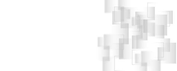 Obraz premium Abstract minimal grey color geometric square shape transparent background. Modern abstract line art.
