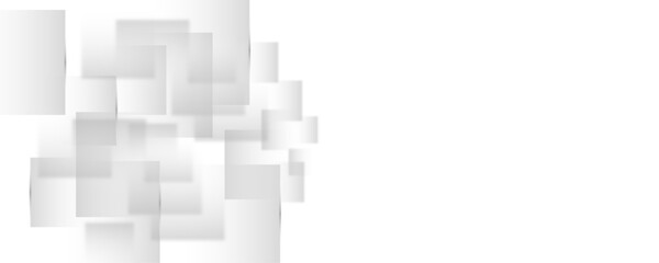 Obraz premium Abstract minimal grey color geometric square shape transparent background. Modern abstract line art.