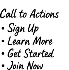 Impactful Call to Action Text with Bullet Points