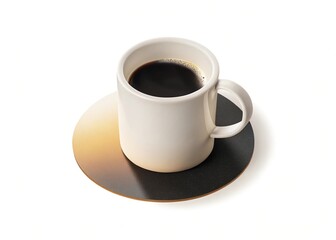 Obraz premium A steaming cup of dark roast coffee a moment of calm and focus to face the day on a modern