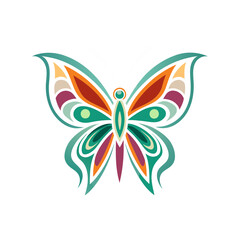 Obraz premium butterfly logo vector art illustration