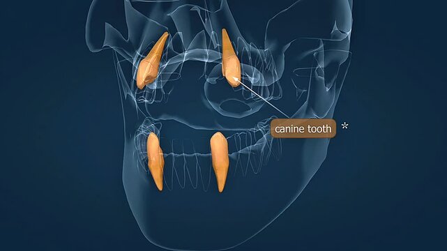 Human canine tooth anatomy