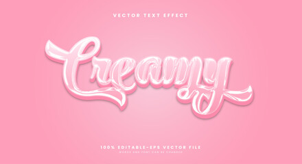 Creamy pink style 3d editable text effect template Suitable for Chrome theme