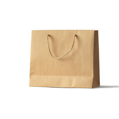 A simple brown paper bag with handles, commonly used for shopping or carrying items.