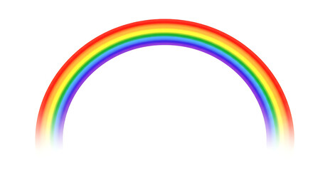 Colorful Rainbow Arc on Clean Background