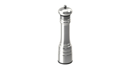 A shiny metallic rook chess piece, symbolizing strategy and competition in the game of chess.