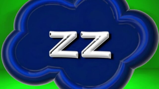 Soft and Playful Cloud Design with ZZ Text in Bright and Cheerful Green Background for Graphic Projects