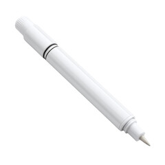 White Marker Pen Isolated on a Clean Background for Creative Artwork and Design Projects Transparent background or png