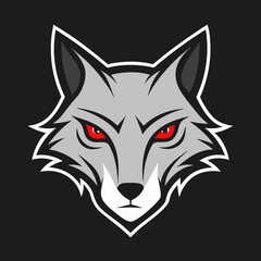 wolf head vector