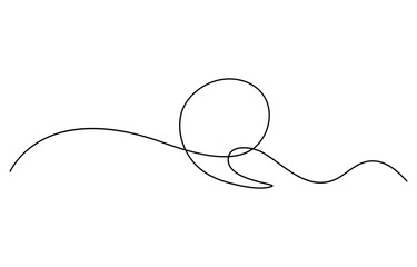 Obraz premium Communication Concept. Continuous Line Quotation Mark Illustration