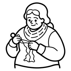 cartoon illustration of a monk