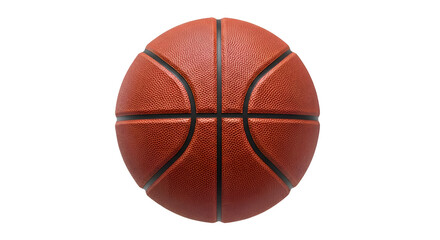 Basketball Texture: Orange Ball on Transparent Background, Ideal for Designs