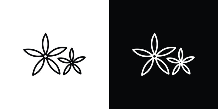 Neroli icon in black. flat graphic vector icon