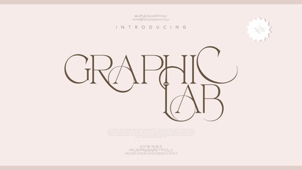 Graphic lab, elegant alphabet letters font classic modern serif lettering minimal fashion designs typography decoration logo design font