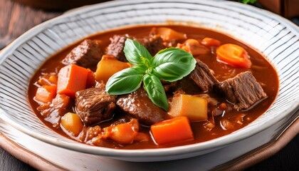 delicious stew looks very appetizing hearty and very flavorful