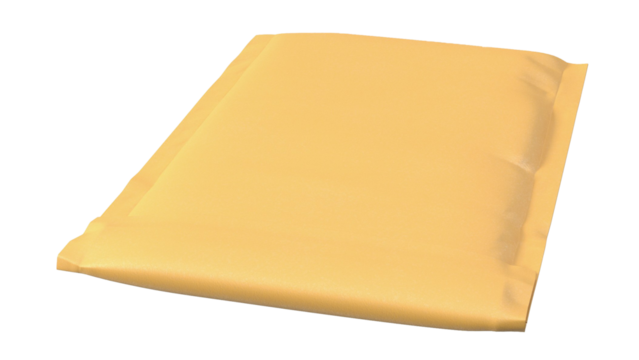 A flat, padded envelope typically used for mailing documents or small items securely.