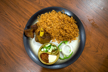 Nasi briyani, Lamb Madghout biryai rice, a popular Arabian rice dish