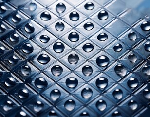 water droplets forming geometric patterns