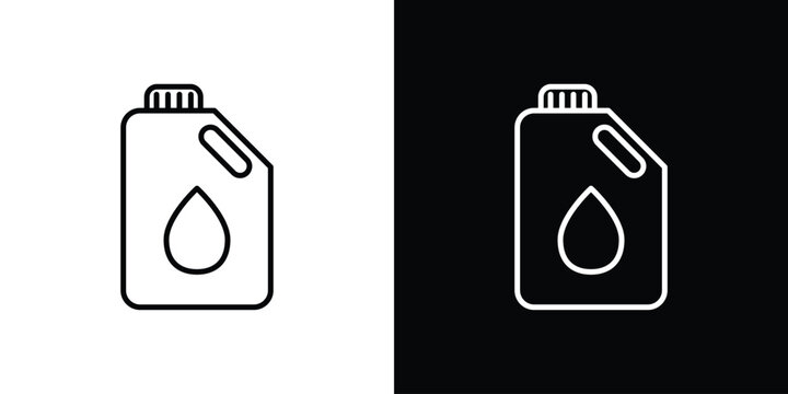 Oil can icon in black. flat graphic vector icon