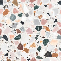 Fototapeta premium Classic White Terrazzo Tile Pattern