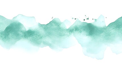 Abstract watercolor wash design with soft teal and light blue hues.
