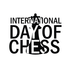  International Day of Chess Poster with Central King Silhouette