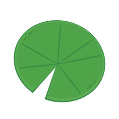 Lily pad icon. Lily cartoon vector on white background.