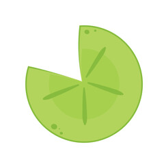 Lily pad icon. Lily cartoon vector on white background.