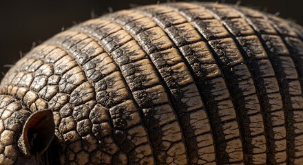 Close-up of Armadillo Shell Texture