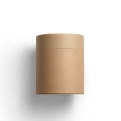 A simple cylindrical cardboard container, typically used for packaging or storage.