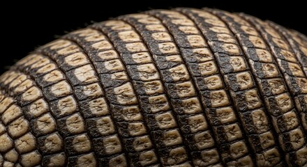 Macro Photography of Armadillo Shell Texture: A Detailed Close-Up of Nature's Armor
