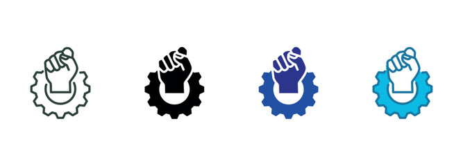 Assertiveness Icon Set Multiple Style Of