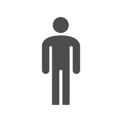 Flat illustration in grayscale. Avatar, user profile, person icon, gender neutral silhouette, profile picture. Suitable for social media profiles, icons, screensavers and as a template.