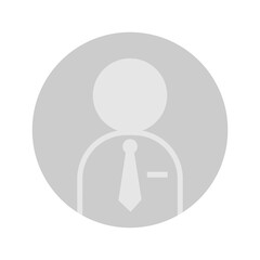 Flat illustration in grayscale. Avatar, user profile, person icon, gender neutral silhouette, profile picture. Suitable for social media profiles, icons, screensavers and as a template.