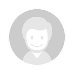 Flat illustration in grayscale. Avatar, user profile, person icon, gender neutral silhouette, profile picture. Suitable for social media profiles, icons, screensavers and as a template.