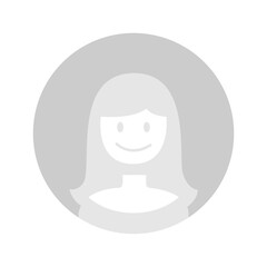 Flat illustration in grayscale. Avatar, user profile, person icon, gender neutral silhouette, profile picture. Suitable for social media profiles, icons, screensavers and as a template.