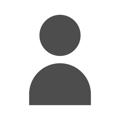 Flat illustration in grayscale. Avatar, user profile, person icon, gender neutral silhouette, profile picture. Suitable for social media profiles, icons, screensavers and as a template.