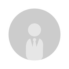 Flat illustration in grayscale. Avatar, user profile, person icon, gender neutral silhouette, profile picture. Suitable for social media profiles, icons, screensavers and as a template.