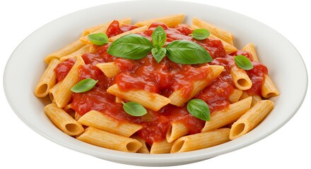 Delicious Penne Pasta with Tomato Sauce and Basil