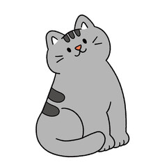 Cute cartoon illustration of a cat with playful expressions and adorable poses.