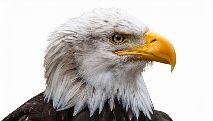 Fototapeta premium bald eagle isolated on white background