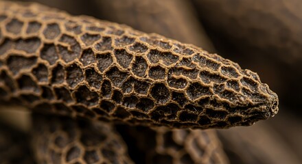 Macro Photography of a textured brown seed pod
