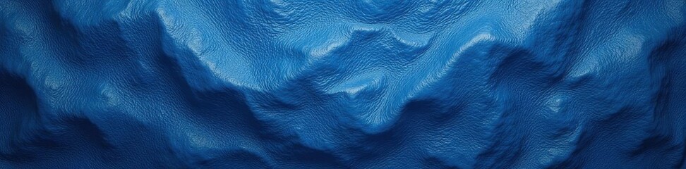 Deep blue leather, rich creases, textured backdrop , rich, indigo
