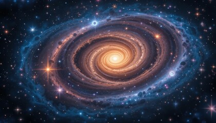 Glowing Stars and Cosmic Dust in a Spiral Galaxy